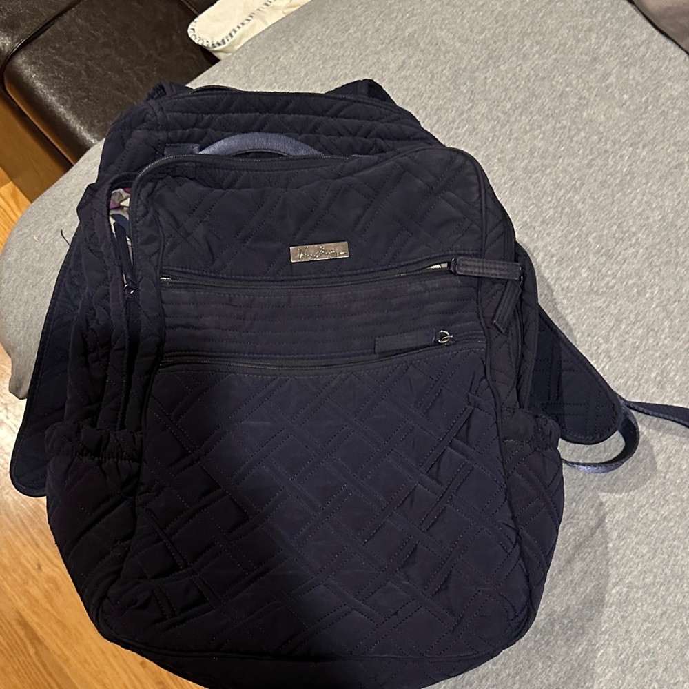 Vera Bradley Quilted Dark Blue Backpack